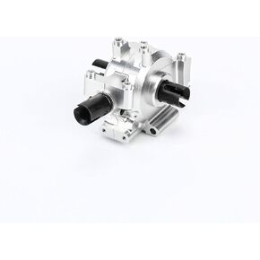 RCAWD 80% Durability Improve Diff Set for Losi 1/10 Baja Rey Rock Racer Mint 400 Raptor Desert Truck, Metal Diff Case with Differentials Gear Set Upgrade Part Silver