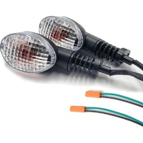Motorcycle Turn Signal Indicator Light Blinker Blub Lamp Compatible with KAWASAKI Ninja 250 2008-2012 KLX 250SF KLX250SF 2009-2011 (Smoke)
