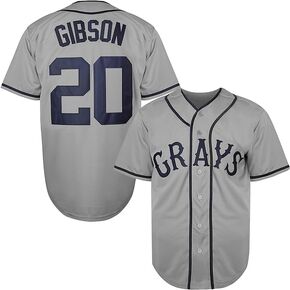 Mens Gibson #20 Black Baseball Jersey