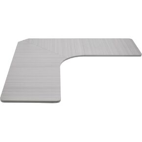VIVO Universal 71 x 71 inch Curved Corner Table Top for L-Shape Sit to Stand Height Adjustable Home and Office 3-Leg Desk Frames, Dark Gray Desktop, DESK-TOP2CG