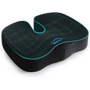 NICESKY Seat Cushion Posture Cushion Tailbone Sciatica Back Butt Pain Relief Comfort Chair Pads Car Office Desk Computer Accessories Memory Foam Pillow