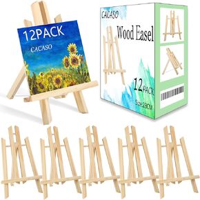 12 Pack Tabletop Easel,11 Inch Wood Easels,Desktop Easel Stand for Painting Canvas,Portable Table Top Easels for Painting Party,Art Parties,Displaying Canvases,Art Craft Painting Easel Stand