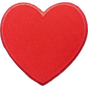Heart Red Sew Iron on Embroidered Patches