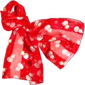 Red Snowmen Christmas Holiday Scarves