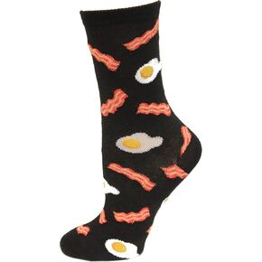 HOTSOX Kids Eggs And Bacon Socks 1 Pair, Black, Kids M/L