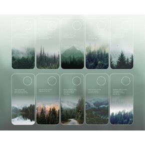 INZTXKRI Bookmark, Transparent Gradient Color Bookmarks，4.7 x 2.2 inches，10pcs Forest Theme Bookmarks