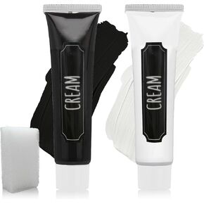 Black White Face Body Paint Set,2 Pcs Professional Halloween Face Painting Kit with Sponge,for Costume Zombie Clown Cosplay Party Festivals Face Paint SFX Halloween Makeup Kit in Kuwait