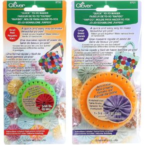 Bundle of Two (2) Quick Yo-Yo Makers: Small (Makes 1.25" yo-yos) and Large (Makes 1.75" yo-yos)