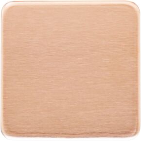 MICAIKEM 1-1/4" Square Copper Blanks Coin Blanks Tags Heavy Duty 3mm Thick for Engraving and Hand Stamping Ball Markers. Pack of 5