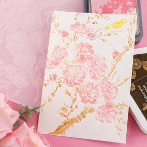BAOFALI 3D Plum Flower Embossing Folders for Card Making,Embossing Template Paper Card Embossing Stencil for DIY Scrapbooking Photo Album Card Paper Craft Decoration 6.3" L x 4.5" W.(16x11.5cm)