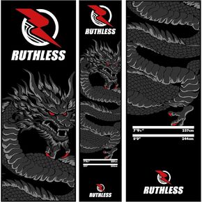 RUTHLESS Darts Mat | Heavy Duty Non Slip Durable Carpet Dart Mat for Floor Black