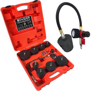 Turbo System Leakage Tester Kit, 12 Pcs Turbocharger Turbo Boost Leak Tester Set with 4 Pairs of Stepped Adapters 1-3/8" to 3-1/2", Turbo Pressure Cooling System Detector for Most Vehicles in Kuwait