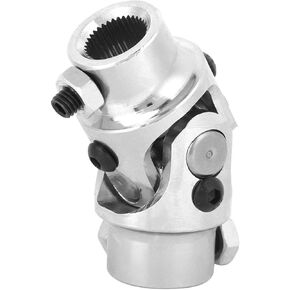 Akozon 3/4-36 Steering Shaft U Joint UJ-003 Spline X 3/4in DD Universal Steering Joint Replacement For Mustang II(Electroplate)