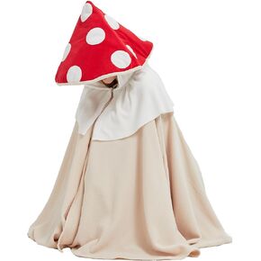 Red Mushroom Costume Mushroom Cape Fun and Comfy Adult Costume for Women and Men