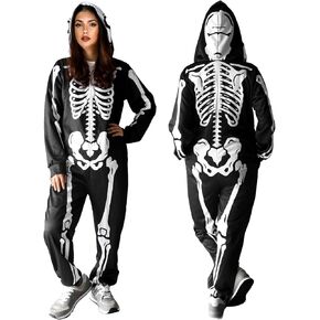 Halloween Skeleton Bodysuits， Cross-Dressing Clothes for Halloween Parties，Halloween Gifts forWomen