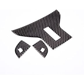 Fit for Maserati Ghibli 2014-2015 Front Seat Overhead Reading Light Decorative Panel Sticker, Soft Carbon Fiber Interior Decorative Accessories 3 Pcs