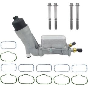 926-959 Upgraded Aluminum Engine Oil Filter Housing Kit with Oil Cooler Sensors & Gaskets Compatible with 2011-2016 Chrysler 200 300 Dodge Charger Avenger Jeep Wrangler Ram ProMaster 3.6L V6