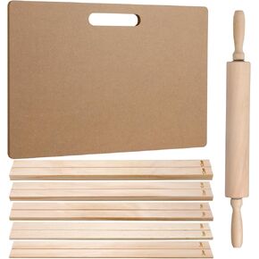 Newtay 12 Pcs Pottery Tools Wood Rolling Pin Special Linen (Tablecloth) in Kuwait