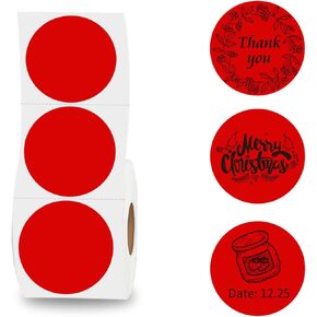 Thermal Labels,2 Inch Kraft Paper Color Round Thermal Printer Stickers,Self-Adhesive Round Direct Thermal Labels,Thermal Stickers for DIY Logo Design,Name Tag (500/Roll） in Kuwait