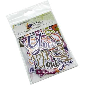 ARToptions Plum Grove Chipboard Word Set