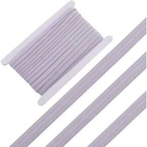 GORGECRAFT 20 Yards Silicone Gripper Tape 2/5" Wide Non-Slip Flat Elastic Band Ribbon Stretch Webbing Roll Spool with 3.5mm Rubber Sewing Strap Belt for DIY Craft Underwear Bra Headband Garments White