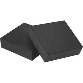 PATIKIL Rubber Bench Block 4"x4"x1", 4 Pack Square Stamping Base for Jewelers Hammering, Shaping, Chasing, Flattening Metals, Black