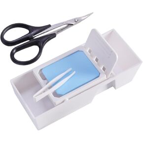 BFFDIYCLUB All-in-One Hobbyist Decal Kit - Curved Scissors, Tweezers, Sponge Pad - Perfect for Gundam, Aircraft, and Tank Models (PM008)