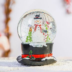 سنو غلوب عيد الميلاد كرة الماء زينة عيد الميلاد الموسيقى كريستال الكرة سنو غلوب مع رقاقات الثلج 100 مم، سانتا