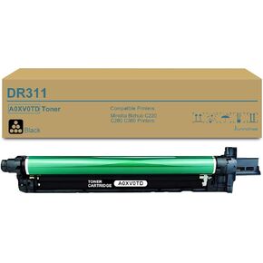 DR311 Drum Cartridge Replacement for Konica DR-311 A0XV0TD Drum Unit for Minolta Bizhub C220 C280 C360 Printer, 1-Pack