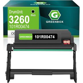 GREENBOX (NO Toner) Compatible 101R00474 Drum Unit Replacement for Xerox 101R00474 Drum for Phaser 3260 3260DI 3260DNI 3260DN, WorkCentre 3215 3215NI 3225 3225DNI 3225DN (Drum, 1 Pack)