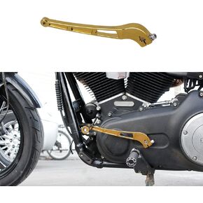 POWER JAMES Gold Slim CNC 8.4" Longer Shift Lever Clutch Shifter for Harley Davidson Dyna 14-17 Low Rider 16 17 FXLRS