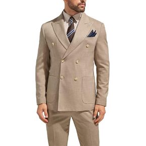 Mens Suit 3 Piece Set Slim Fit Wedding Suit Double Breasted Suits Set Solid Jacket Vest Pants for Men