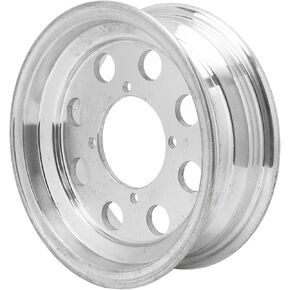 8in Motorcycle Front Cast Wheel Rim for 2.5‑8 Tires, Aluminium Alloy Polished Front Wheel Vacuum Rim Wheel for Monkey Z50 Q50 Front Wheel Replacement