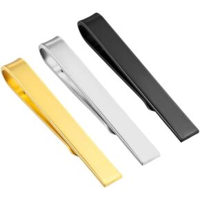 1.7 inch Tie Clips for Men-Skinny Tie Bar Tie Set for Wedding Anniversary Business and Best Gift for Dad Husband Brother
