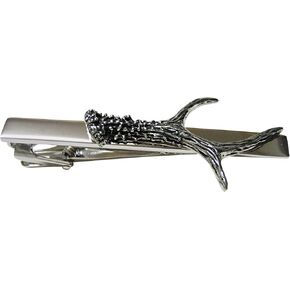 Detailed Single Deer Antler Square Tie Clip