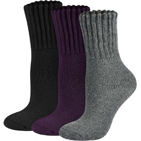 Boot Socks for Women Thermal Warm Socks for Men Winter Thick Hiking Crew Socks Women Youth 3/5 Pairs 5-10
