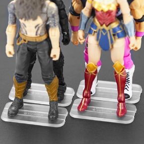 NC EBCO 50 Pieces 6 i Action Figure Stand,Clear Figures Toy Organizer Support Stands Base Holder Accessories,Compatible with 1/12 Scale Marvel Legends /DC/ GI Joe/ MOTU Figure Toy