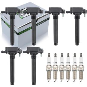 UF648 Ignition Coils Spark Plugs for Chrysler 200 300 Town Country Dodge Avenger Challenger Charger Durango Grand Caravan Journey Jeep Cherokee Ram 1500 2500 3500 2011-2016 for 5C1848 C1791