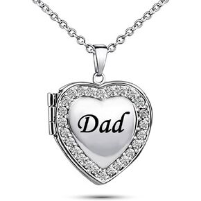 قلادة على شكل قلب من KunBead Dad Love للنساء مع حجر الميلاد الذي يحمل الصور in Kuwait