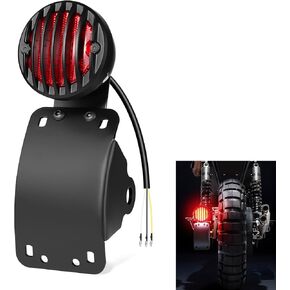 Amazicha 1" Motorcycle LED Tail Brake Light with Bracket, Waterproof Motorcycle Side Mount License Plate Rear Light Compatible for Harley Sporster Bobber Chopper Honda Yamaha Suzuki Kawasaki