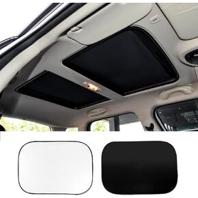 2PCS Car Sunroof Sunshade, Car Roof Cover, Foldable UV Reflector Reflective Covers Block UV Rays Glare, Car Interior Accessories Fit for Mini Cooper, Clubman & Countryman R56 (Black)