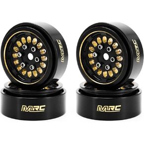 MRC 1.0 Beadlock عجلات نحاسية ثقيلة الوزن طلاء أسود (4 قطعة) لـ 1/24 SCX24 دودج ديدبولت جلاديتور C10 ترقيات-A in Kuwait