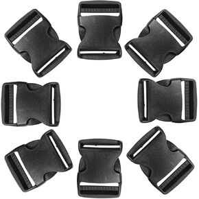 plastic buckle clips, quick side release plastic buckle Be suitable foradjustable safety buckle carabiner black plastic clips (51mm 2 in)……