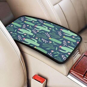 Black White Race Checkered Flag Calibration Chess Grid Auto Center Console Cover Pad Car Armrest Seat Box Cover Cushion Universal for Most Vehicle SUV Truck Car Accessories Decor