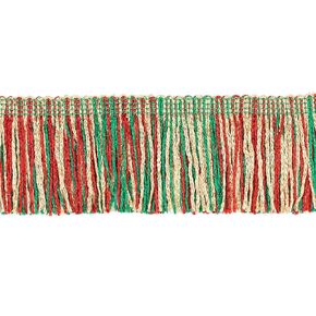 Trims by the Yard 5 Yards of 2" Glitter Chainette Fringe Trim, Christmas Multi