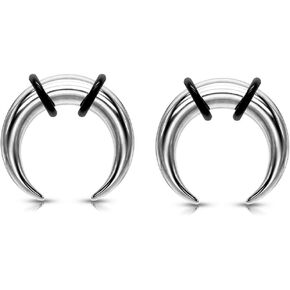 Pierced Owl - 316L Surgical Steel C-Shape Buffalo Tapers, Sold as a Pair