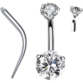 QWALIT Piercing Taper Threadless Piercing Changing Tool Piercing Taper Insertion Tool Piercing Threader Tool Flat Back Earring Applicator Tool Labret Titanium Threadless Insertion Pin 16g 18g 20g