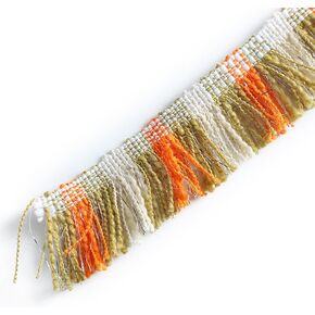 5 Yards 3CM Wide Woven Ribbons Tassels Cotton Fringe Trim Lace Sewing Fringe Trim for DIY Craft Clothing and Dress Wedding Decoration (Red&White,5Yards)