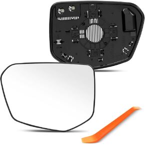 Driver Side Mirror Replacement for Honda Civic 2016 2017 2018 2019 2020 2021, Honda Envix 2018-2022, Honda Crider 2019-2022 - Left Side Mirror Glass, Chrome, Power Heated