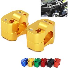 HandleBar Fat Handle Bar Risers CNC Aluminum Mount Clamp Adapter Exchange 7/8" - 1 1/8" For CRF YZF KXF KLX RMZ DRZ KX RM YZ SX EXC XC 65 85 125 250 Dirt Bike Gold